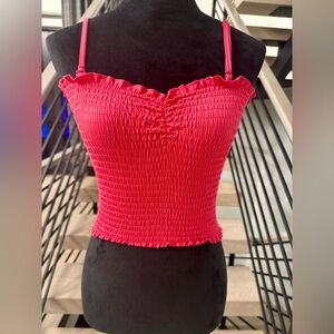 New Stylish Pink Smocked Top size S
